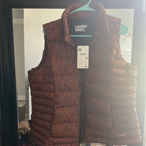 Lands’ End feather down Puffy vest brand new with tags